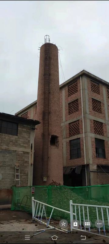 勐糯冶炼厂10t锅炉烟囱拆除工程